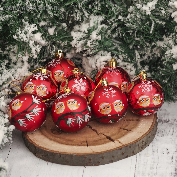 Набор шаров пластик d-6 см, 8 шт "Совята" красный
Набор шаров пластик d-6 см, 8 шт "Совята" красный