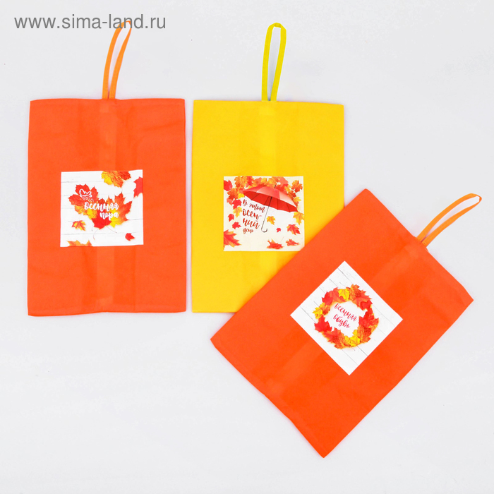 Мешки для обуви на замке "Моя осенняя обувь", 3 шт.
Мешки для обуви на замке "Моя осенняя обувь", 3 шт.