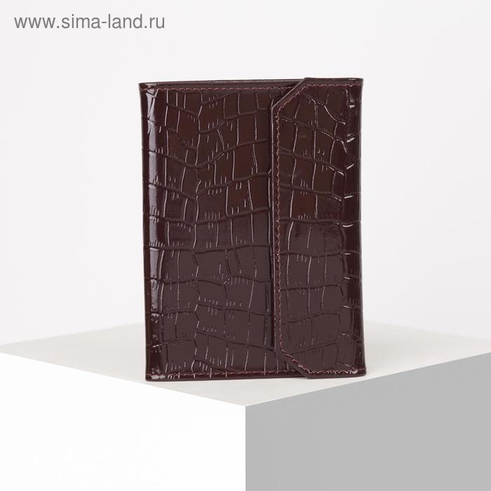 Обложка для документов, крокодил, цвет вишнёвый 
Обложка для документов, крокодил, цвет вишнёвый