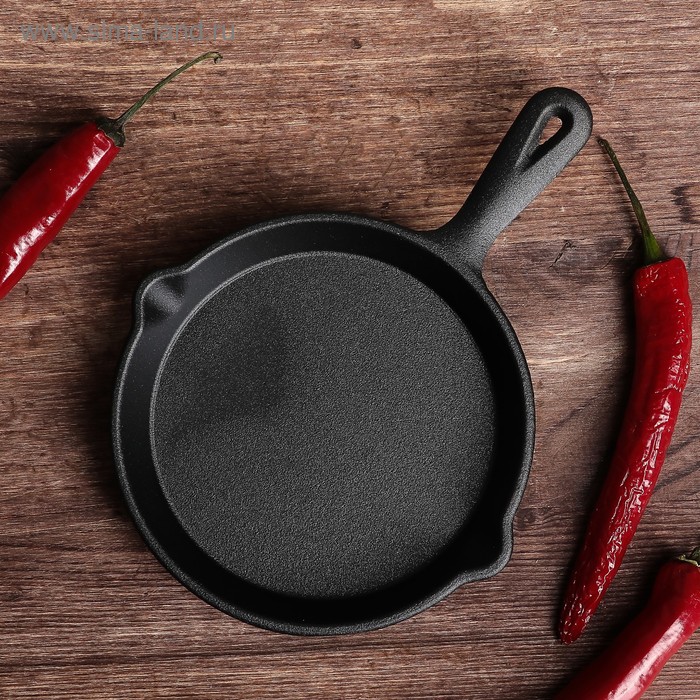 Сковорода «Вилфред», d=13 см, с 2 сливами, чугунная ручка
Сковорода «Вилфред», d=13 см, с 2 сливами, чугунная ручка