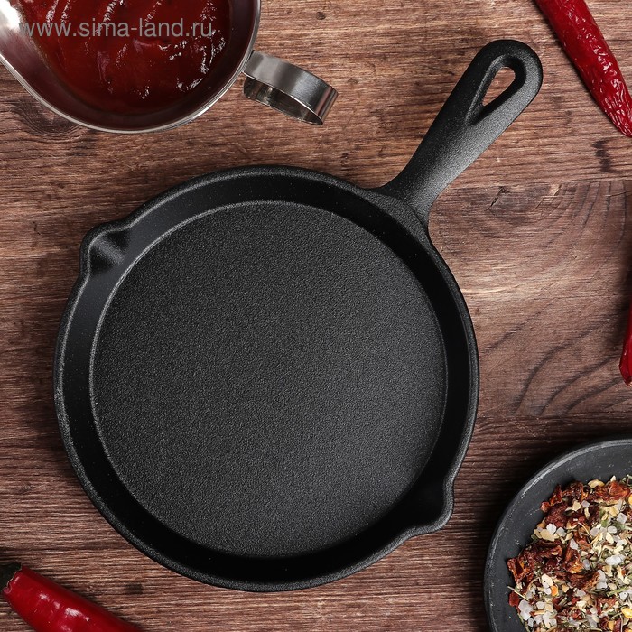 Сковорода «Вилфред», d=15 см, с 2 сливами, чугунная ручка
Сковорода «Вилфред», d=15 см, с 2 сливами, чугунная ручка