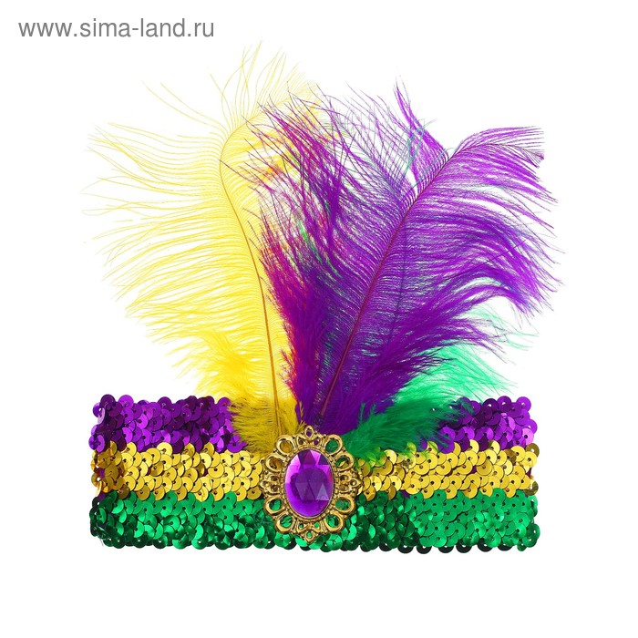 Карнавальная повязка «Танец», с пайетками 
Карнавальная повязка «Танец», с пайетками