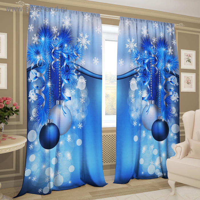 Комплект штор Искрящейся лед 147х267 +/- 3см 2 шт, габардин, п/э
Комплект штор Искрящейся лед 147х267 +/- 3см 2 шт, габардин, п/э