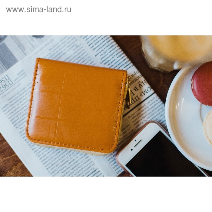 Кошелёк женский, 2 отдела на молнии, цвет коричневый 
Кошелёк женский, 2 отдела на молнии, цвет коричневый