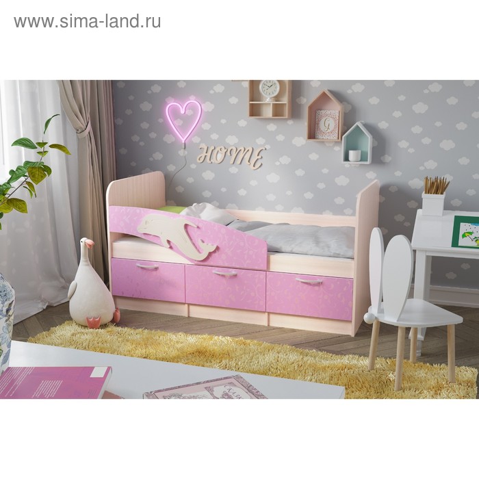 Кровать Дельфин-5 1.9, 1932х850х850, Дуб молочный/Ламарти розовый
Кровать Дельфин-5 1.9, 1932х850х850, Дуб молочный/Ламарти розовый