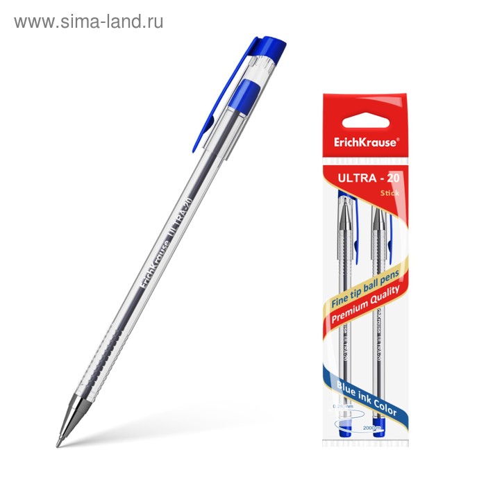 Набор ручек шариковых 2 штуки Erich Krause ULTRA-20, узел-игла 0.7мм, чернила синие, длина линии письма 2000м
Набор ручек шариковых 2 штуки Erich Krause ULTRA-20, узел-игла 0.7мм, чернила синие, длина линии письма 2000м