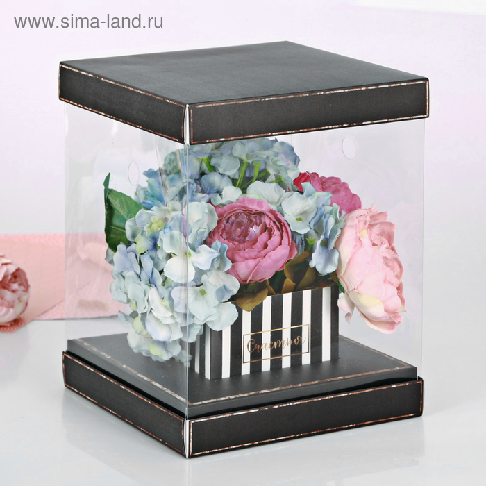 Коробка для цветов с вазой и PVC-окнами складная «Для тебя с любовью», 23 × 30 × 23 см 
Коробка для цветов с вазой и PVC-окнами складная «Для тебя с любовью», 23 × 30 × 23 см