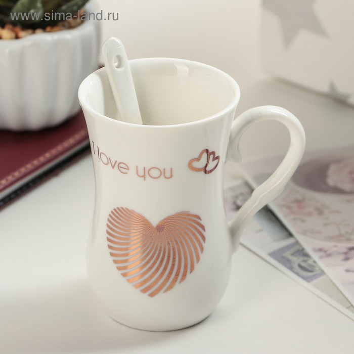 Кружка «Я люблю тебя», 100 мл, с ложкой, рисунок МИКС
Кружка «Я люблю тебя», 100 мл, с ложкой, рисунок МИКС