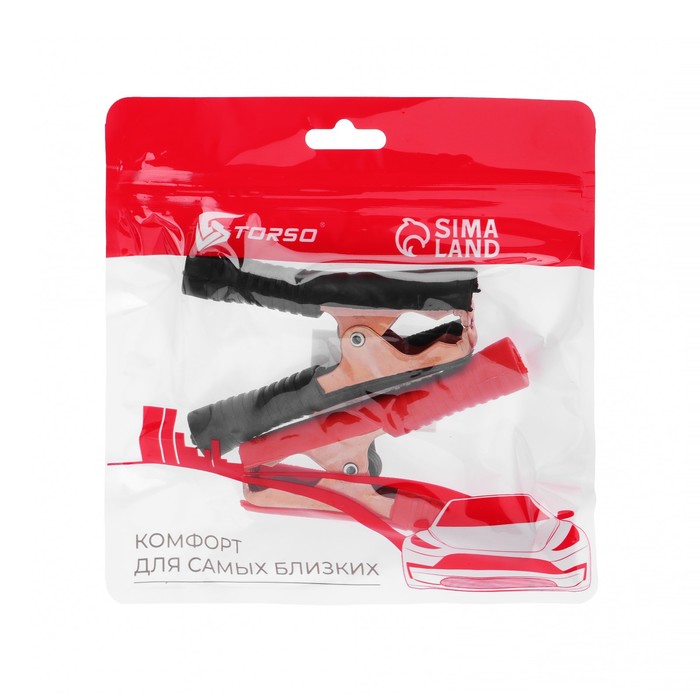 фото Зажим акб 9 см, 50 а, обмедненный, комплект 2 шт torso