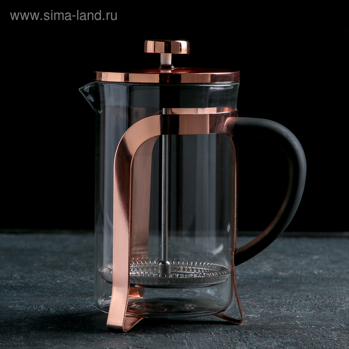 Френч-пресс «Роскошь», 800 мл, цвет бронзовый
Френч-пресс «Роскошь», 800 мл, цвет бронзовый