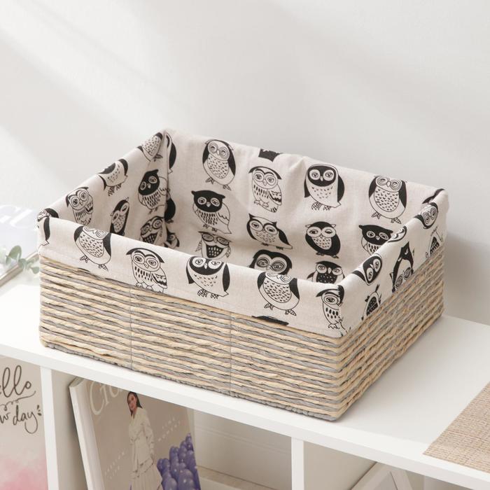 Корзина для хранения плетёная ручной работы Доляна «Совы», 40×29×17 см, цвет бежевый
Корзина для хранения плетёная ручной работы Доляна «Совы», 40×29×17 см, цвет бежевый
