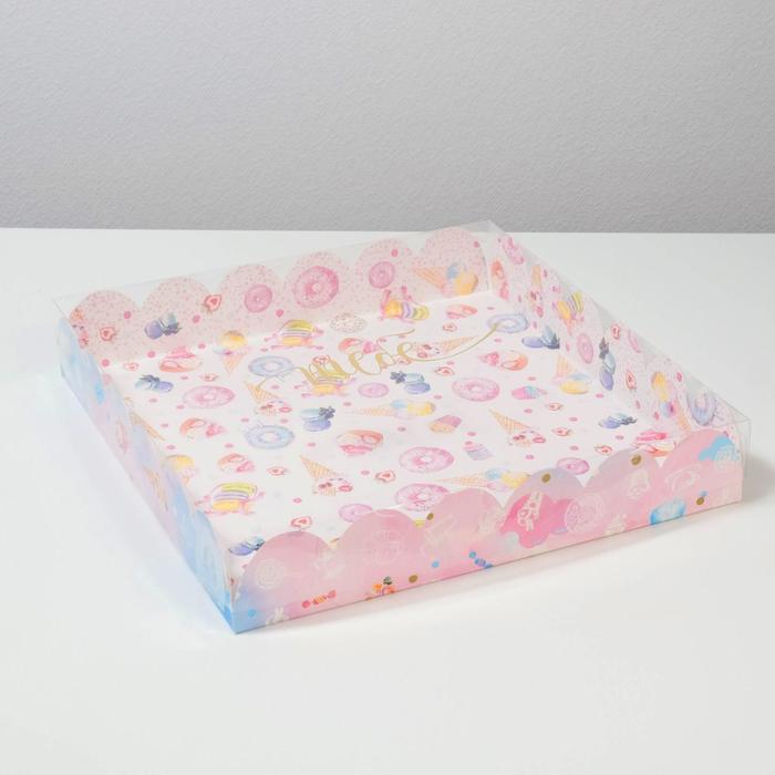 Коробка подарочная с PVC-крышкой «Вкусности», 35 × 35 × 6 см
Коробка подарочная с PVC-крышкой «Вкусности», 35 × 35 × 6 см