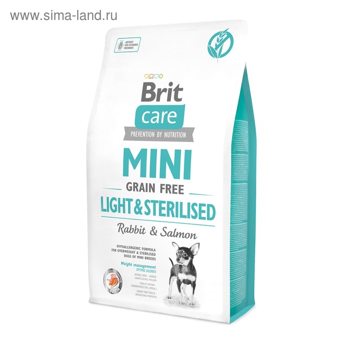 Сухой корм Brit Care MINI GF Light Sterilised для собак мини-пород, беззерновой, 2 кг.
Сухой корм Brit Care MINI GF Light Sterilised для собак мини-пород, беззерновой, 2 кг.