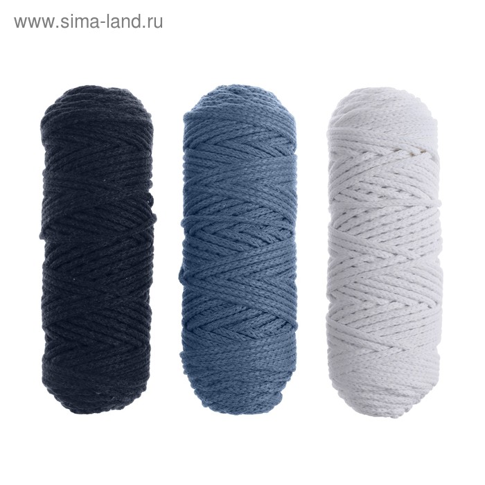 Шнур для вязания 3мм 100% хлопок, 50м/85гр, набор 3шт (Комплект 7)
Шнур для вязания 3мм 100% хлопок, 50м/85гр, набор 3шт (Комплект 7)