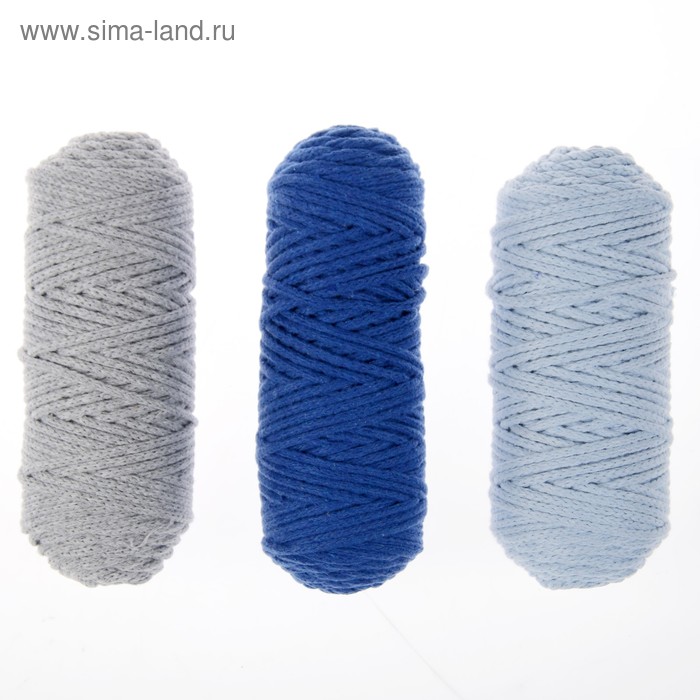 Шнур для вязания 3мм 100% хлопок, 50м/85гр, набор 3шт (Комплект 9)
Шнур для вязания 3мм 100% хлопок, 50м/85гр, набор 3шт (Комплект 9)