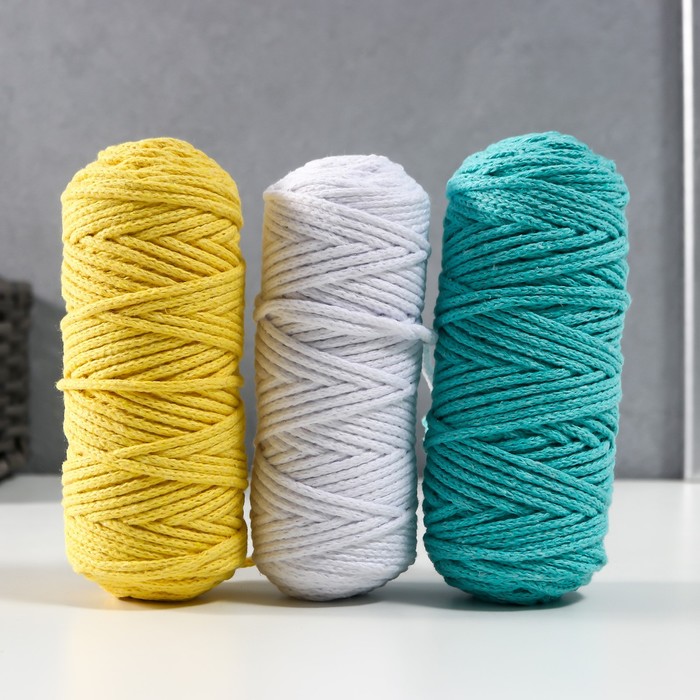 Шнур для вязания 3мм 100% хлопок, 50м/85гр, набор 3шт (Комплект 11)
Шнур для вязания 3мм 100% хлопок, 50м/85гр, набор 3шт (Комплект 11)