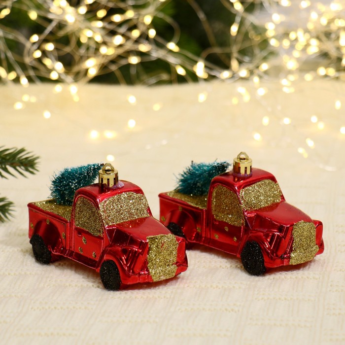 Украшение ёлочное "Машинка с ёлкой" (набор 2 шт) 10,5х6 см, красный
Украшение ёлочное "Машинка с ёлкой" (набор 2 шт) 10,5х6 см, красный