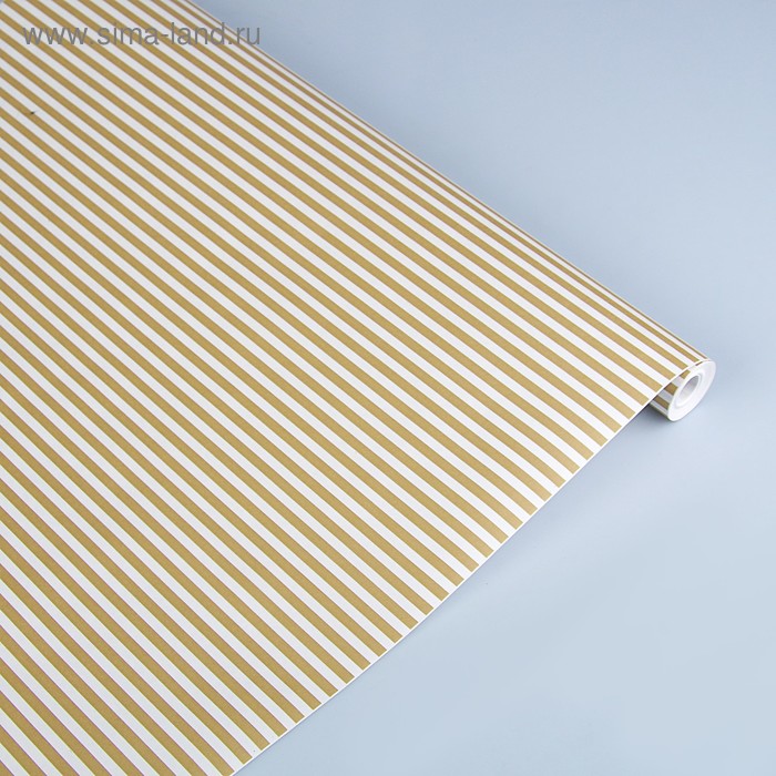Бумага упаковочная крафт "Полоски золотые". 0,5 х 10 м, 70 г/м² /м2
Бумага упаковочная крафт "Полоски золотые". 0,5 х 10 м, 70 г/м² /м2