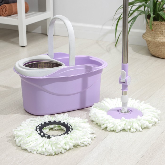Набор для уборки: ведро с металлической центрифугой 14 л, швабра, запасная насадка из микрофибры, цвет МИКС
Набор для уборки: ведро с металлической центрифугой 14 л, швабра, запасная насадка из микрофибры, цвет МИКС