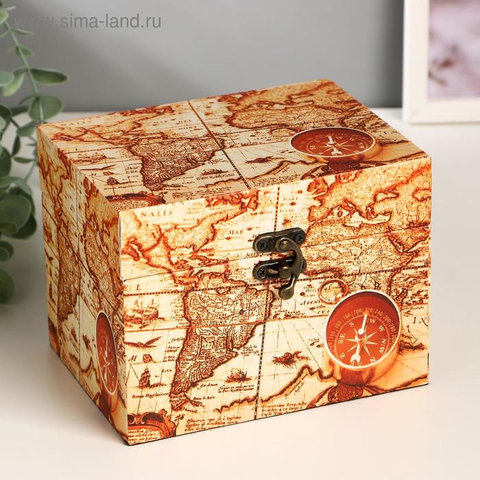 Шкатулка дерево "Старинная карта и компас" 12х16х12 см
Шкатулка дерево "Старинная карта и компас" 12х16х12 см