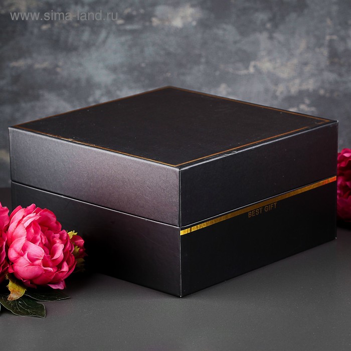 Коробка подарочная с откидной крышкой, черная, 28 х 28 х 15 см
Коробка подарочная с откидной крышкой, черная, 28 х 28 х 15 см