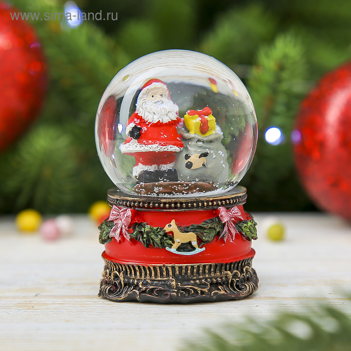 Сувенир полистоун водяной шар "Дедушка мороз и мешок подарков" 7х4,5х4,5 см
Сувенир полистоун водяной шар "Дедушка мороз и мешок подарков" 7х4,5х4,5 см