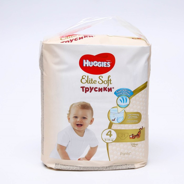 Подгузники-трусики Huggies Elite Soft 4 (9-14кг), 21 шт
Подгузники-трусики Huggies Elite Soft 4 (9-14кг), 21 шт