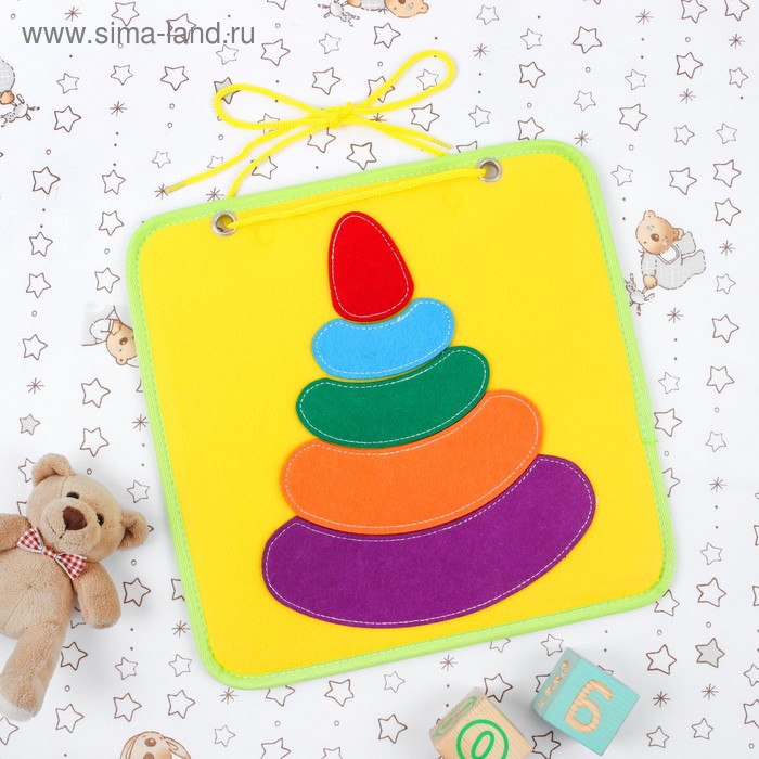 Мягкий бизиборд "Пирамида", 29 х 29 см
Мягкий бизиборд "Пирамида", 29 х 29 см