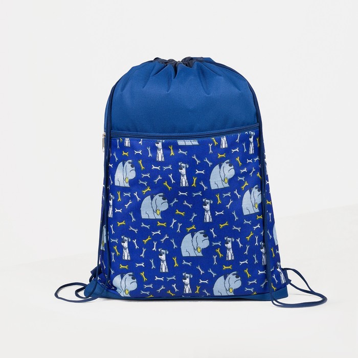 Мешок для обуви, отдел на шнурке, наружный карман на молнии, цвет синий
Мешок для обуви, отдел на шнурке, наружный карман на молнии, цвет синий