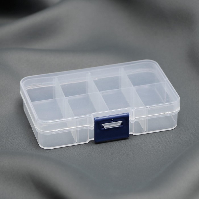 фото Органайзер для декора, со съёмными ячейками, 8 отделений, 10,5 × 6,7 × 2,2 см, цвет прозрачный арт узор