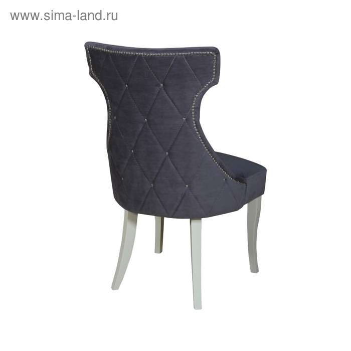 фото Стул «турин», опоры массив белый, ткань велюр, цвет грей риал