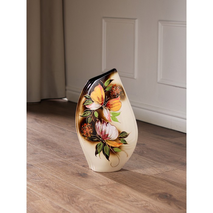 Ваза керамическая "Каприз", напольная, колокольчик, белая, 42 см
Ваза керамическая "Каприз", напольная, колокольчик, белая, 42 см