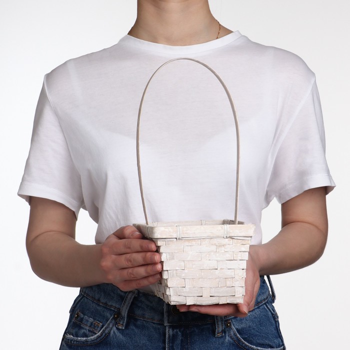 Корзина плетёная, бамбук, 14х14х9,5/32 см, белёная
Корзина плетёная, бамбук, 14х14х9,5/32 см, белёная