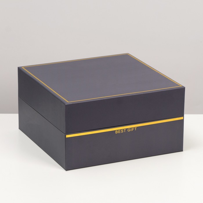 Коробка подарочная с откидной крышкой, серая, 28 х 28 х 15 см
Коробка подарочная с откидной крышкой, серая, 28 х 28 х 15 см