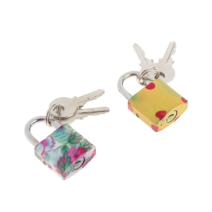 фото Замок навесной, 20х35 мм, микс тундра