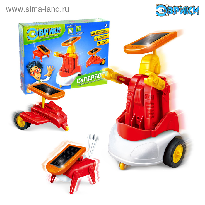 Электронный конструктор «Супербот», 3 в 1, 2 источника энергии 
Электронный конструктор «Супербот», 3 в 1, 2 источника энергии