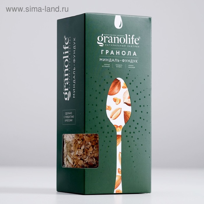 Гранола granolife Миндаль-фундук, 400г
Гранола granolife Миндаль-фундук, 400г