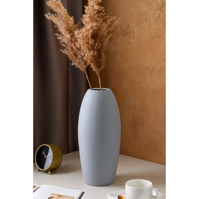 Ваза керамическая "Евро", настольная, шёлк, серая, 37 см
Ваза керамическая "Евро", настольная, шёлк, серая, 37 см