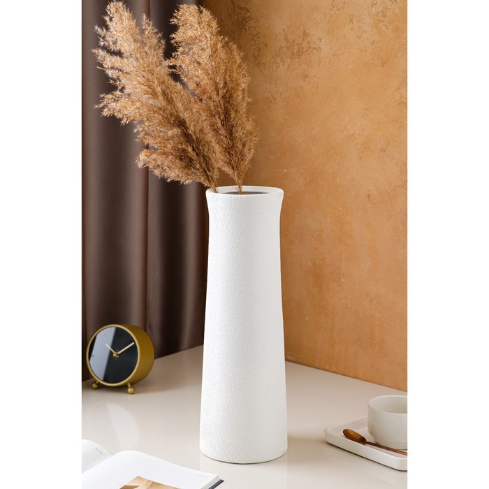 Ваза керамическая "Элита", настольная, шёлк, белая, 40 см
Ваза керамическая "Элита", настольная, шёлк, белая, 40 см