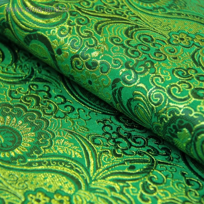 Ткань костюмная, парча жаккард, ширина 140 см, зелёный
Ткань костюмная, парча жаккард, ширина 140 см, зелёный