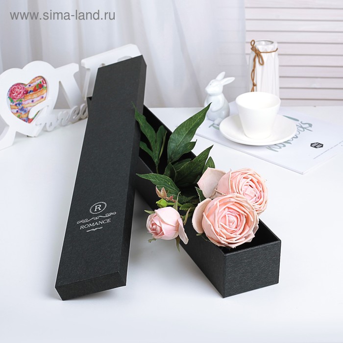 Коробочка подарочная под цветы Romance, черная, 60х9х7 см
Коробочка подарочная под цветы Romance, черная, 60х9х7 см