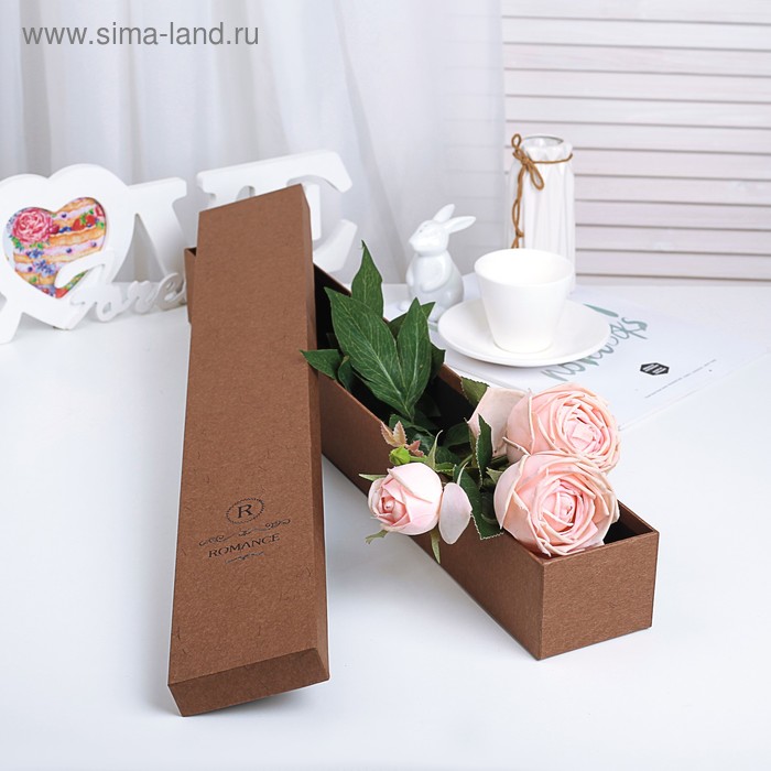 Коробочка подарочная под цветы Romance, коричневая, 60х9х7 см
Коробочка подарочная под цветы Romance, коричневая, 60х9х7 см