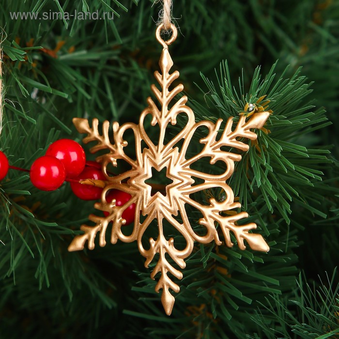фото Подвеска металлическая «новогодние чудеса», золото, микс лесная мастерская
