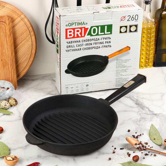 Сковорода чугунная "ОПТИМА-BLACK", 260 х 40 мм, ТМ BRIZOLL 
Сковорода чугунная "ОПТИМА-BLACK", 260 х 40 мм, ТМ BRIZOLL