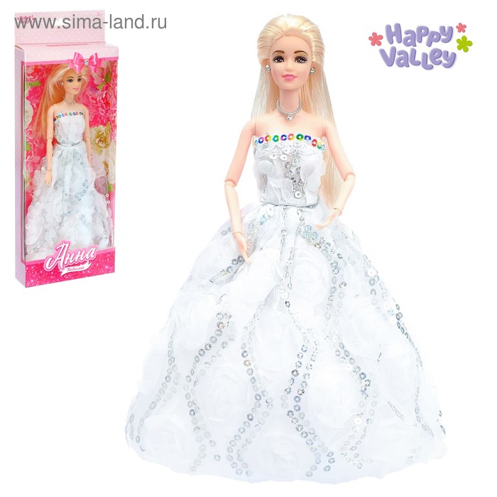 фото Кукла-модель шарнирная «невеста анна», в платье happy valley
