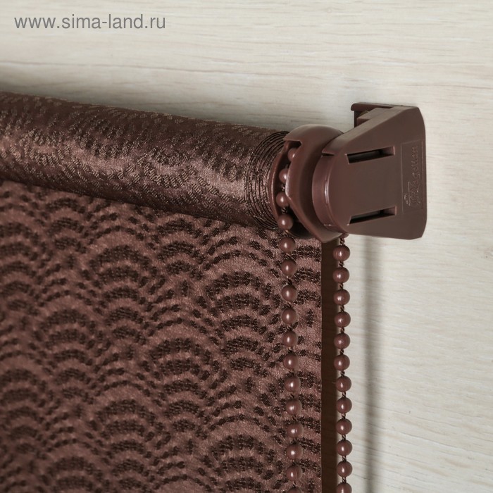 фото Штора рулонная «дольче вита», 60 х 160 см, цвет тёмно-коричневый магеллан