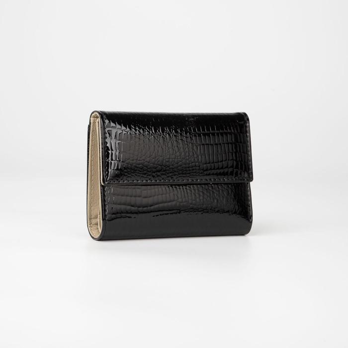 Кошелёк женский, 2 отдела на клапане, цвет чёрный
Кошелёк женский, 2 отдела на клапане, цвет чёрный