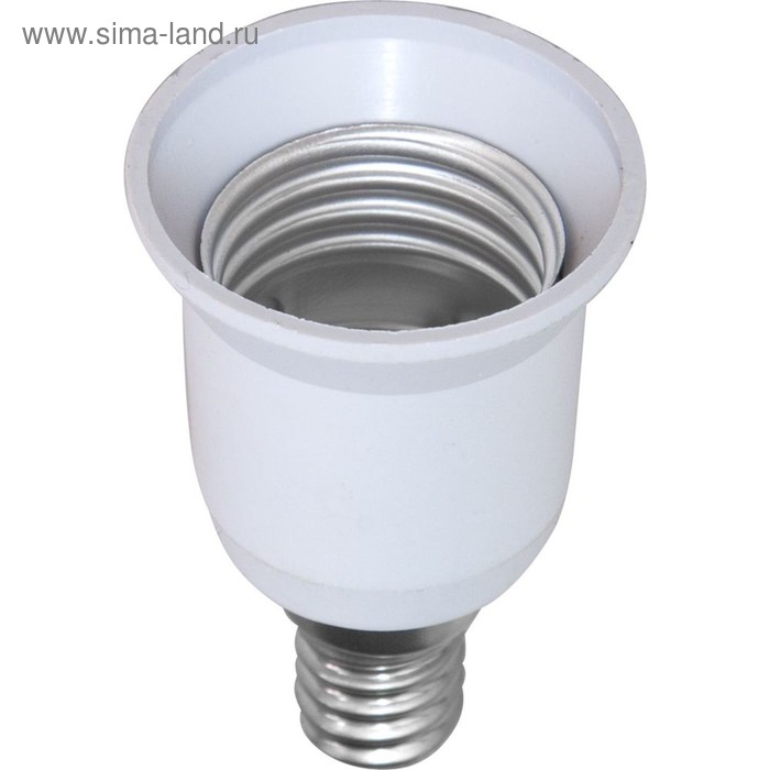 Патрон-переходник с E27 на E14 LH63, 230V, цвет белый
Патрон-переходник с E27 на E14 LH63, 230V, цвет белый
