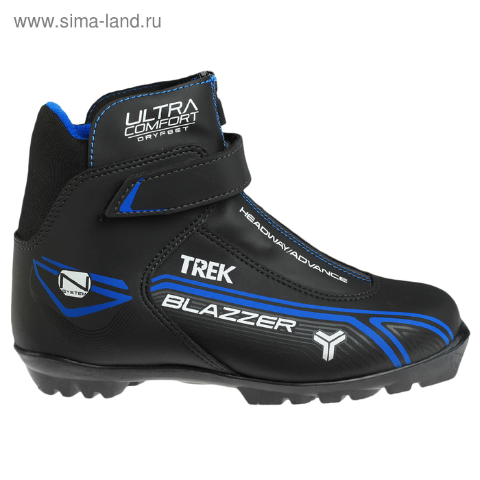Ботинки лыжные TREK Blazzer Control 3, NNN, искусственная кожа, цвет чёрный/синий, лого белый, размер 38
Ботинки лыжные TREK Blazzer Control 3, NNN, искусственная кожа, цвет чёрный/синий, лого белый, размер 38