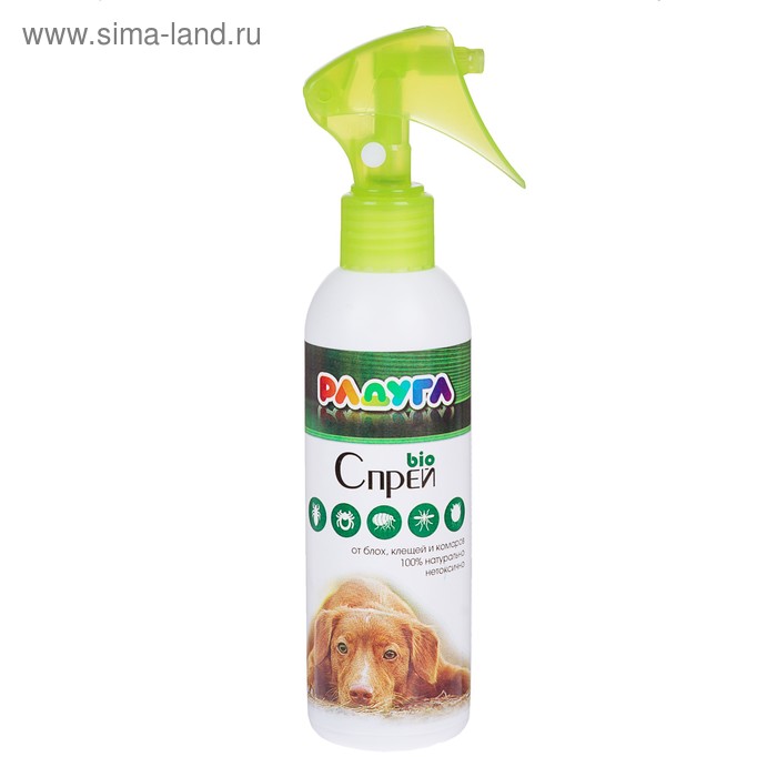 Спрей "Радуга БИО" для собак от блох, клещей, комаров, 200 мл 
Спрей "Радуга БИО" для собак от блох, клещей, комаров, 200 мл